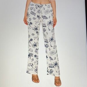 Sienna sky rayon linen elastic waist